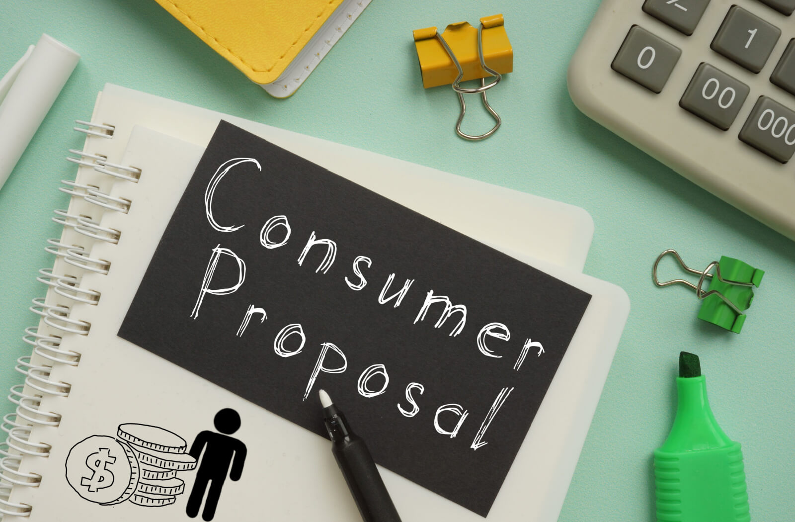 Consumer Proposal is shown on a photo using the text.